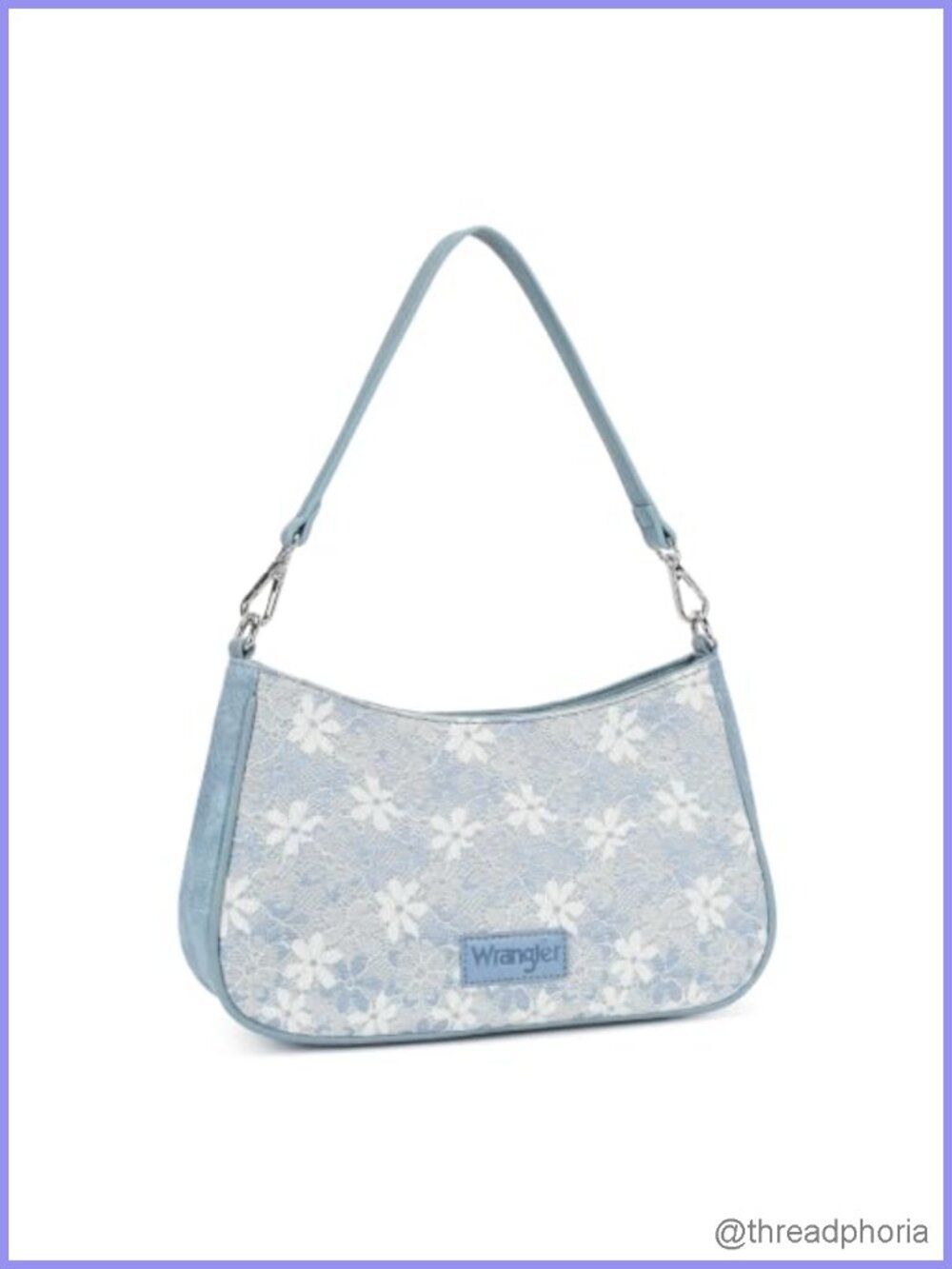 Wrangler Floral Lace Hobo Shoulder Bag Small Purse Crossbody